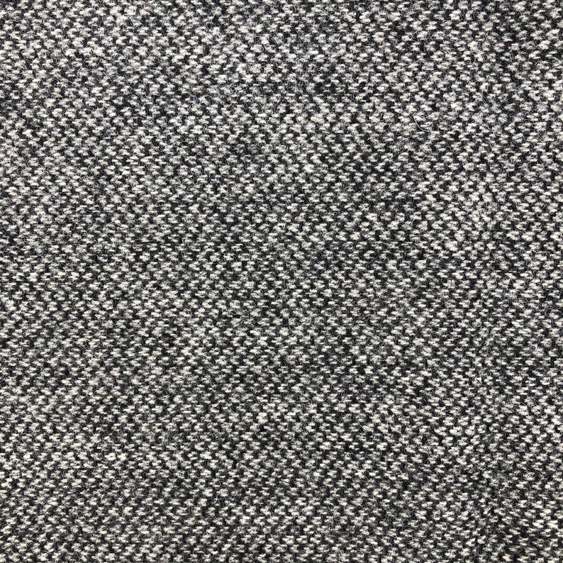 Black /& White Barley Wool Fabric