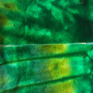 Wool Fabric Dyed Green & Blue, Medium Weight