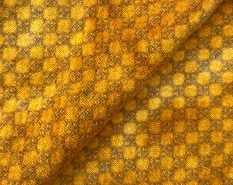 Honeycomb Yellow Wool Fabric, Medium Weight for Rug Hooking and Applique