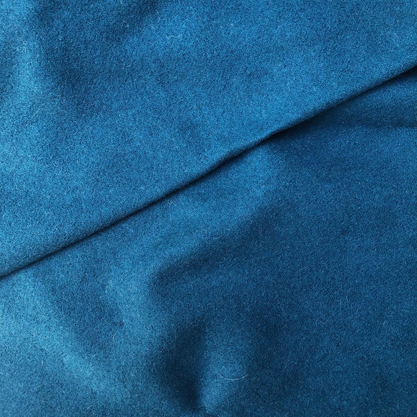 Dark Teal Blue 100% Wool Fabric | Medium Weight | Rug Hooking | Applique