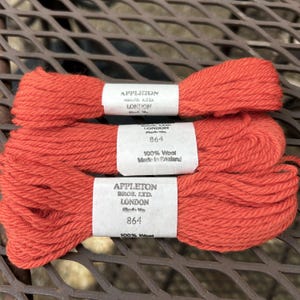 Orange Premium British Wool Tapestry Yarn