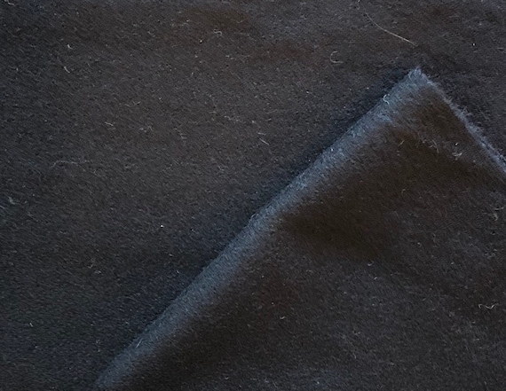 Black Wool Fabric, Medium Weight