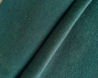 Dark Green Wool Fabric, Medium Weight