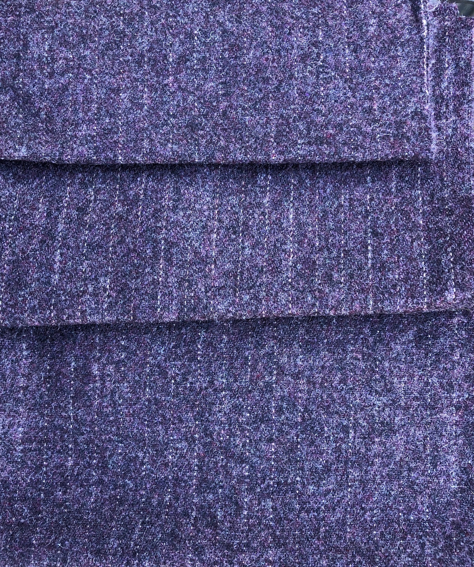Purple Pinstripe Wool Fabric Etsy