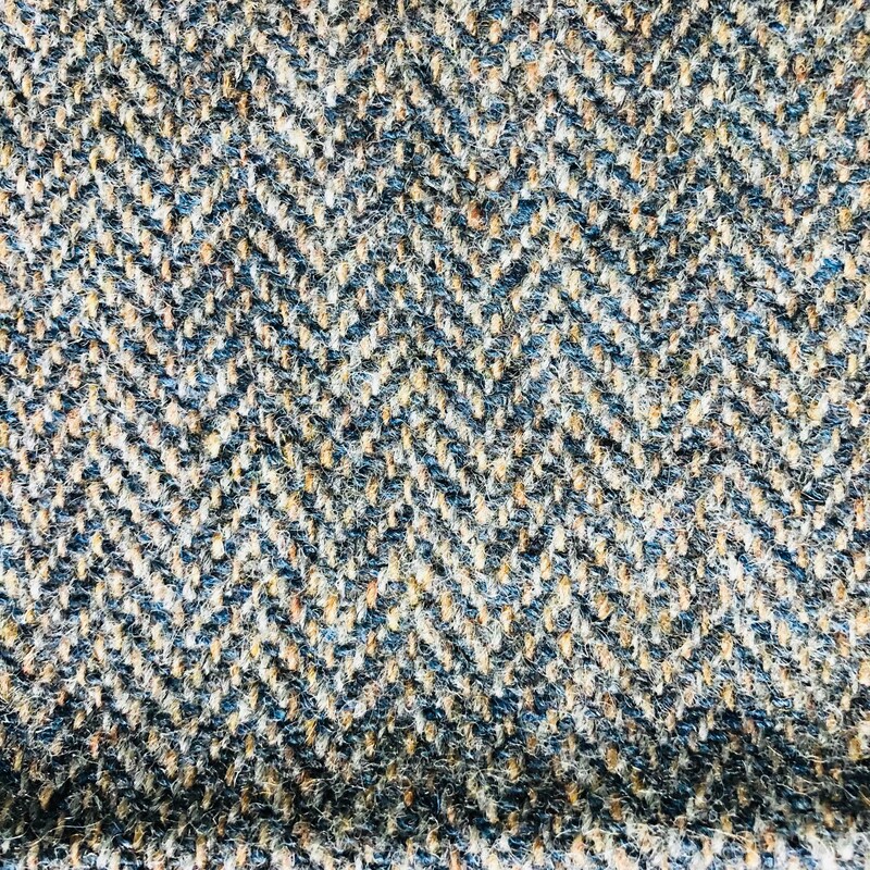 Harris Tweed Harris Teal Fabric by the Metre main image 1
