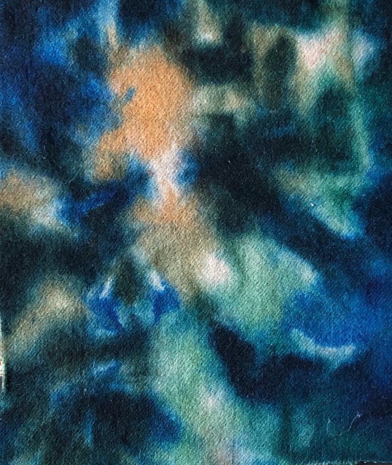 Wool Fabric Dyed Blue /& Tan