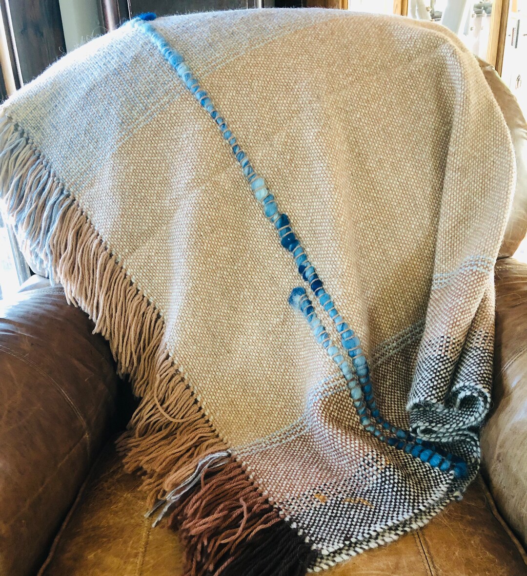 Hand Woven Wool Throw Etsy