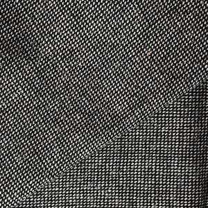 Black And Worsted White Wool Fabric