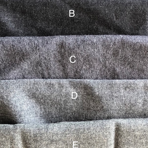 Gray Worsted Wool Fabric