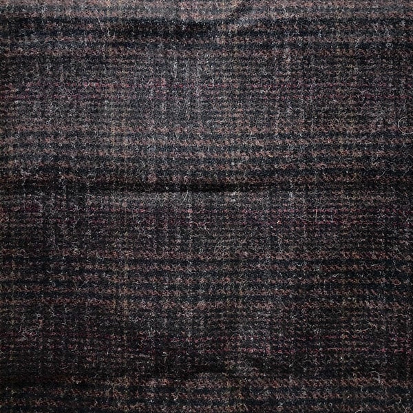 Black Glen Check Wool Fabric