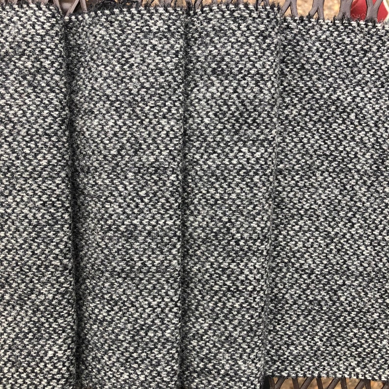 Black /& White Barley Wool Fabric