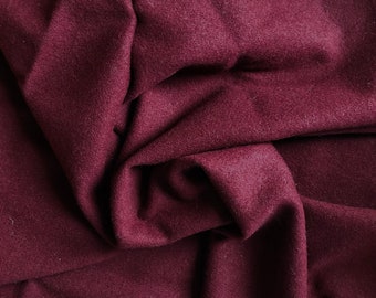 Burgundy Wool Fabric, Medium Weight Material, for Rug Hooking & Applique