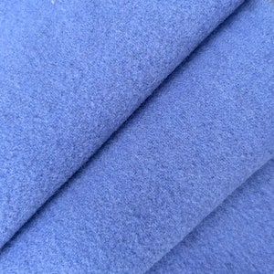 Periwinkle Blue Wool Fabric, Medium Weight