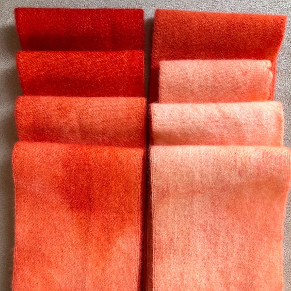 Orange Wool Fabric Strips