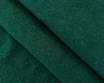 Pine Green Wool Fabric, Medium Weight