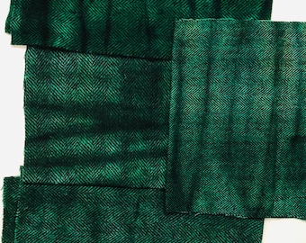 Lana de espiga teñida de verde, peso medio