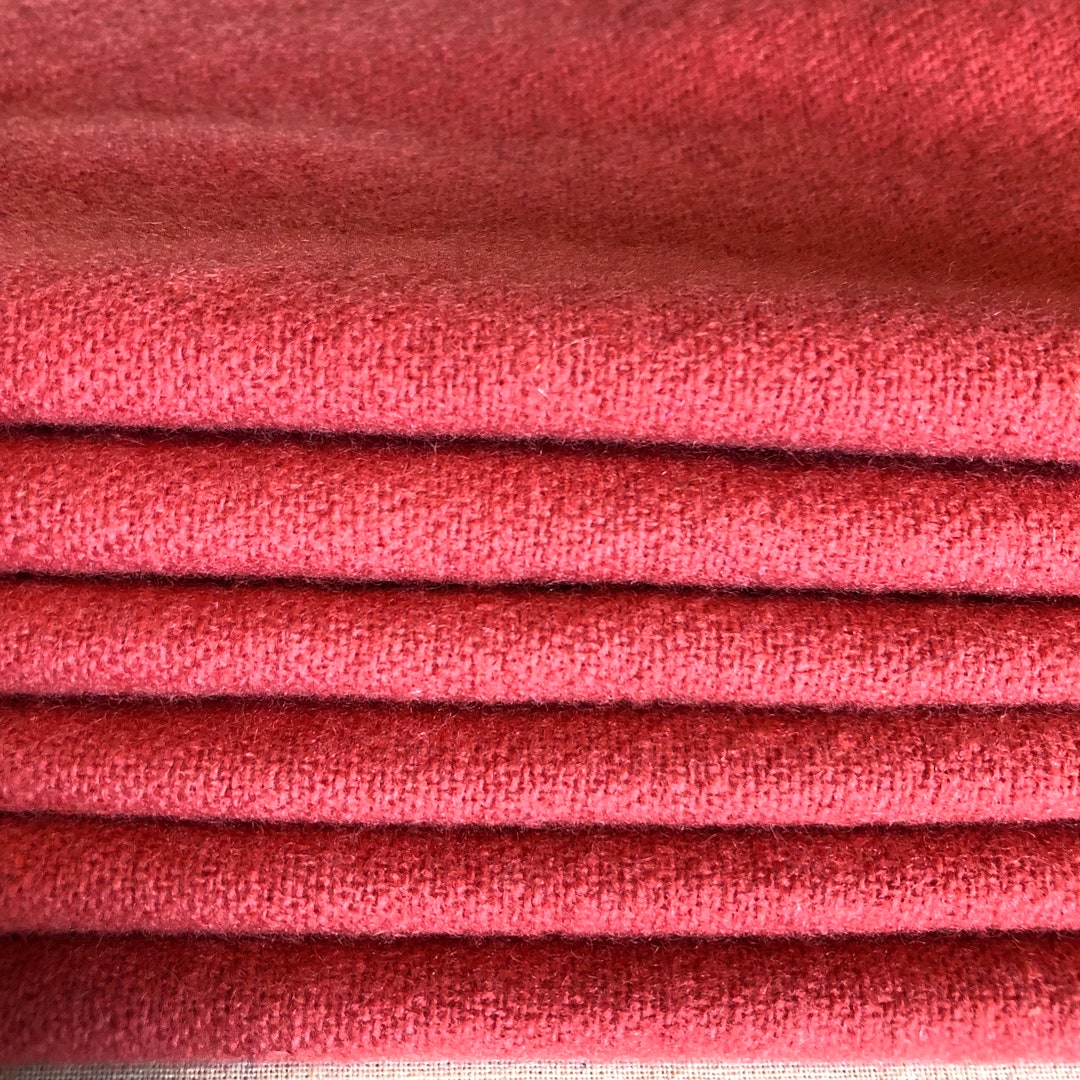 Dark Salmon 100% Wool Fabric Medium Weight Rug Hooking - Etsy