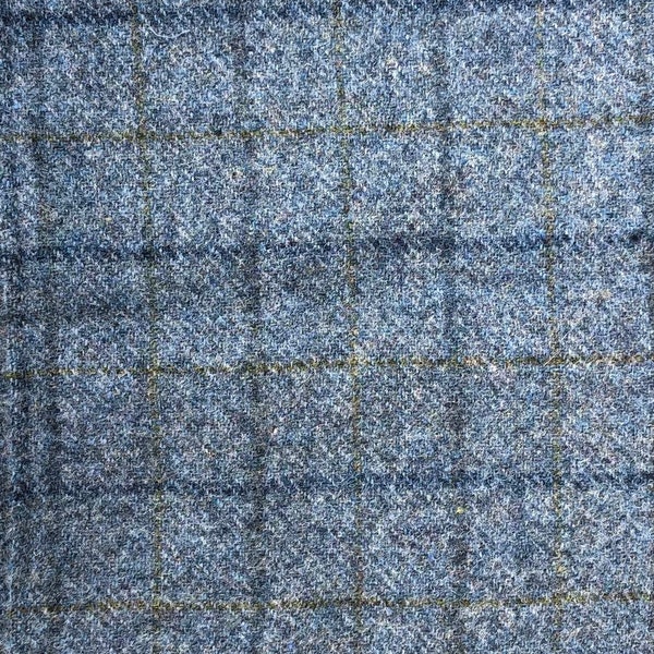 Blue Windowpane Fabric - Etsy