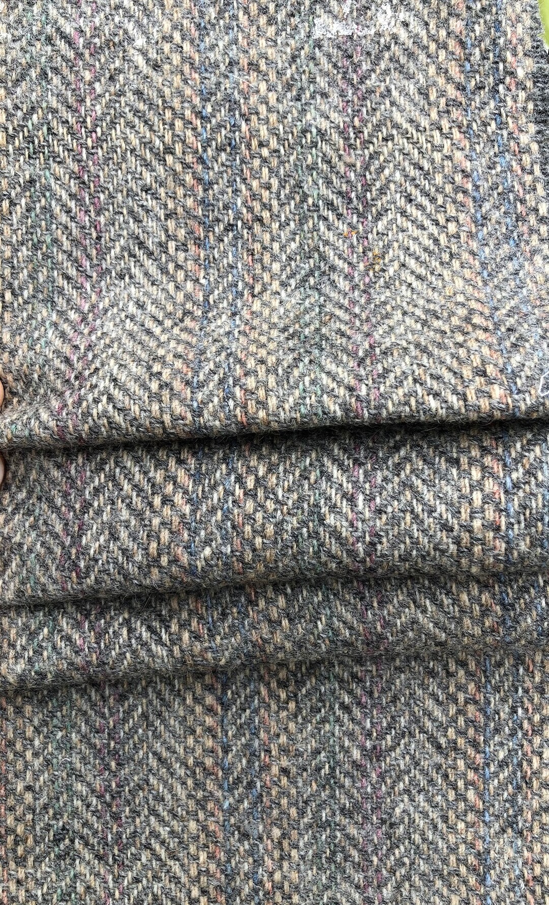Gray Harris Tweed Wool Fabric - Etsy