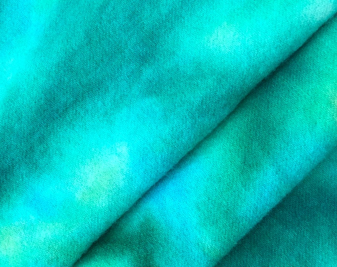 Turquoise and Blue Wool Fabric, Hand Dyed, Medium Weight, Rug Hooking ...