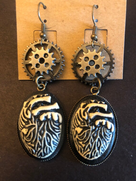 アクセサリー HUMAN MADE Heart Silver Earrings \"Black Buy Human Made Heart Earring 'Black' - HM27GD065 BLAC | GOAT