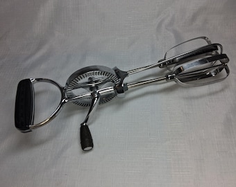 Batidora/mezcladora manual vintage de acero inoxidable marca BEST, fabricada en EE. UU.