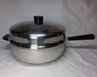 Farberware 12 "Huhn Fritteuse Aluminium verkleidet Edelstahl Ofen Haube Abdeckung 5 Quart