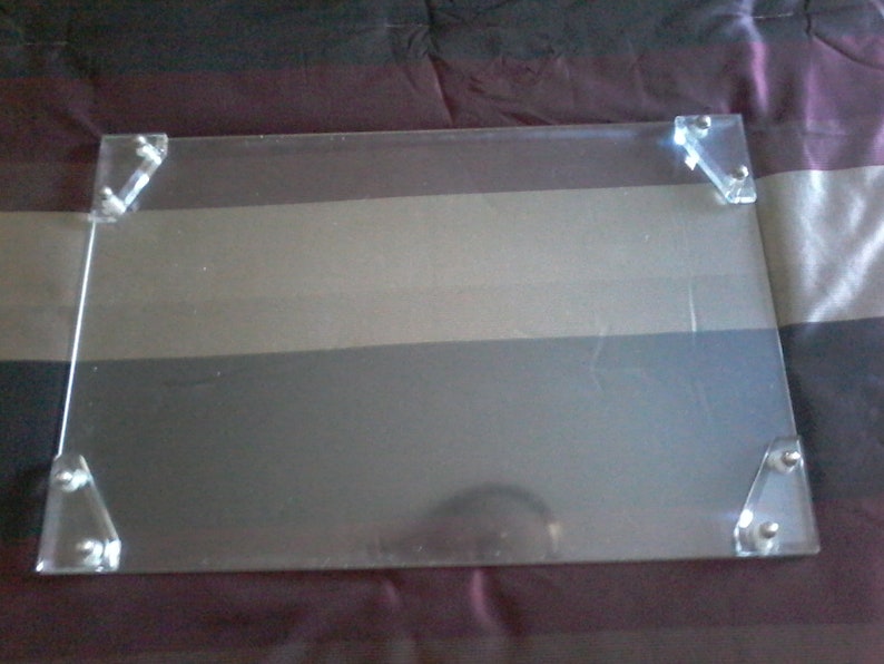 Acrylic Lucite Desk Top Blotter Calender Art Bolster Drawing Image 0