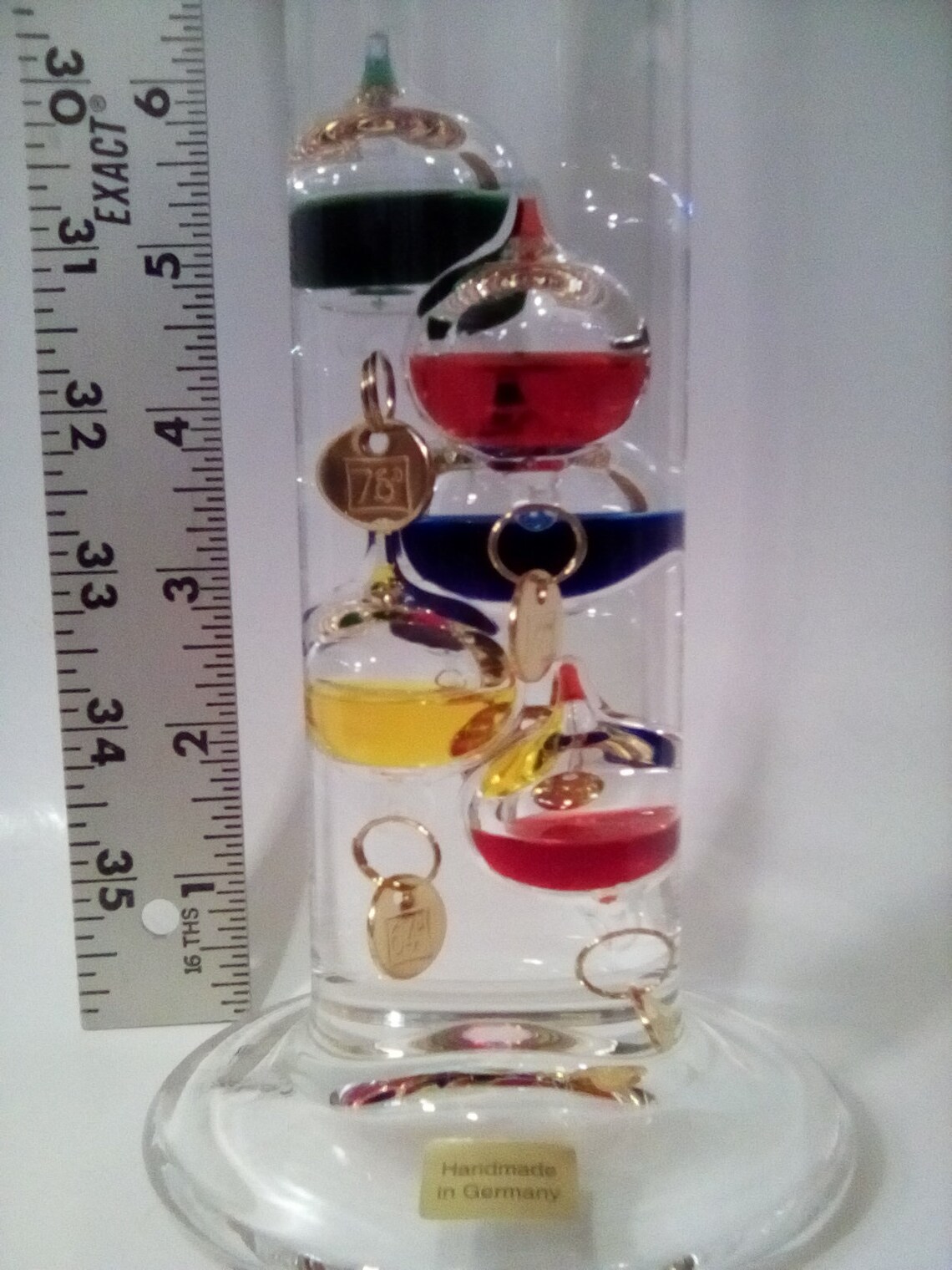 Giant 24 Galileo Thermometer Glass Cylinder 10 Globes Etsy