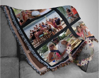 custom photo blanket etsy