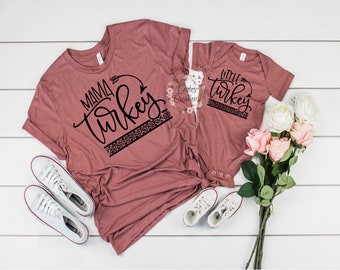 Mother Daughter Outfits Mama Turkey Little Turkey Besties Thanksgiving Baby Outfit Matching Mom Daughter Baby Shower Gift Bella Canvas Mother Daughter Outfits Mama Turkey Little Turkey Besties Thanksgiving Baby Outfit Matching Mom Daughter Baby Shower Gift Bella Canvas