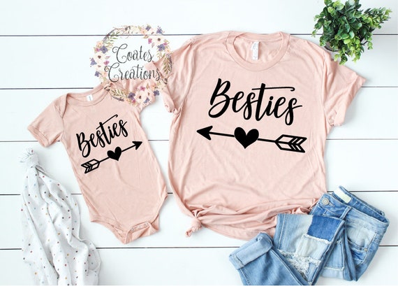 Mother Daughter Outfits Besties New Baby Outfit Matching Etsy