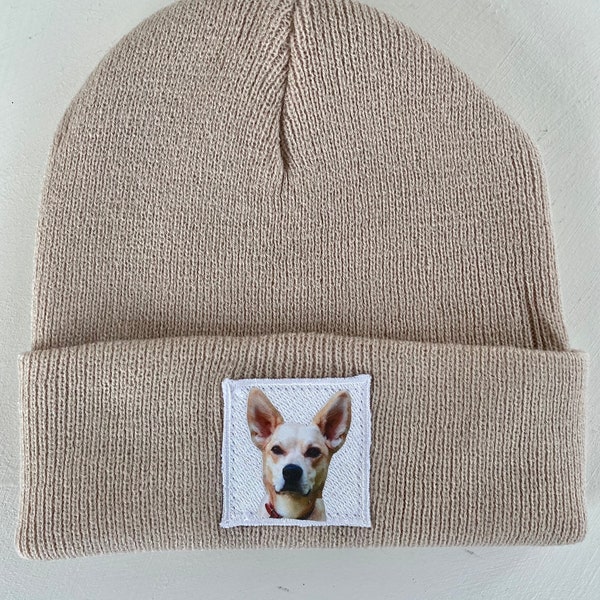 Dog Beanie, Beanie With Your Dogs Face, Dog Lover Beanie, Cute Hat with Dogs Face, Hat For Animal Lover, Beanie With Cats Face, Pet Face Hat