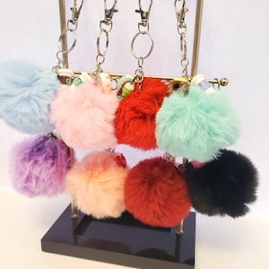 Coffee and Donuts Pom Pom sweet keychain