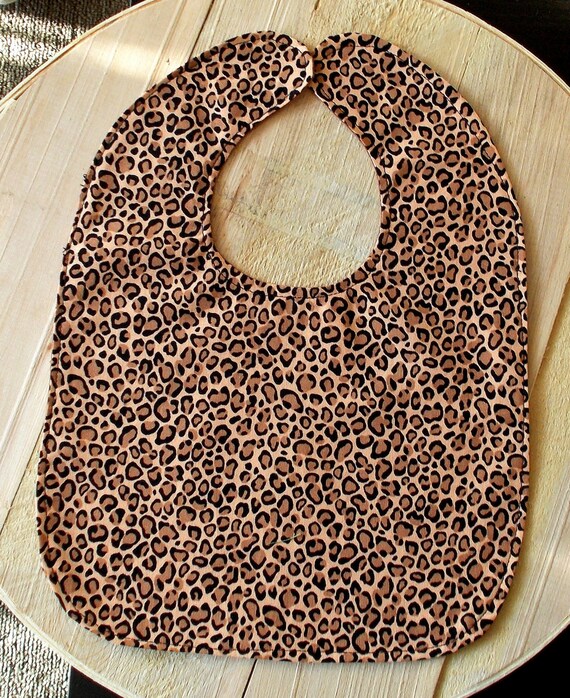 leopard print bib