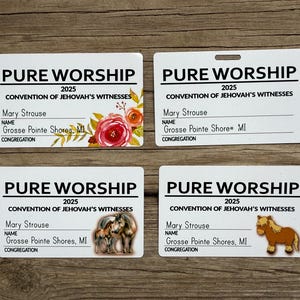 Insigne d'identité/carte de revers de la Convention en métal Pure Worship 2025