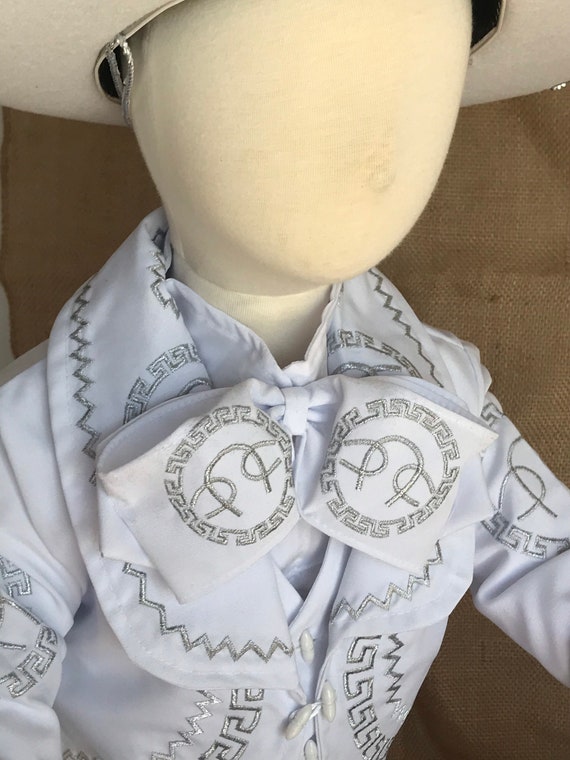 Traje De Charro Para Bautizo Con La Imagen De La Virgen De