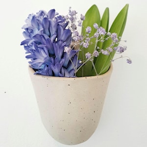 Stoneware Wall Pocket Planter Wall Hanging Succulent Planter Flower Pot Hanging Plant Holder Vase Wallvase Bowl