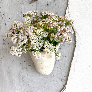 Stoneware Wall Pocket Planter Wall Hanging Succulent Planter Flower Pot Hanging Plant Holder Vase Wallvase Bowl image 2