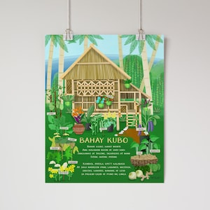 Bahay Kubo Art Print (2021): Filipino Folk Song Illustration