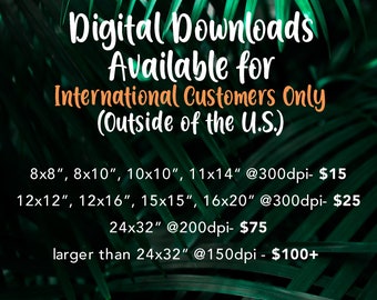 Digital Downloads available for INTERNATIONAL CUSTOMERS ONLY, outside the U.S.