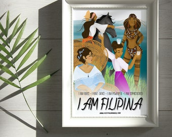 All Four Characters I AM FILIPINA Print