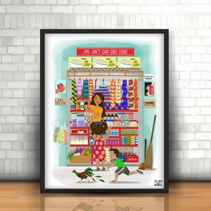 Sari-Sari Store Print Filipino Convenient Store Tagalog Snack art Colorful Digital Illustration image 1