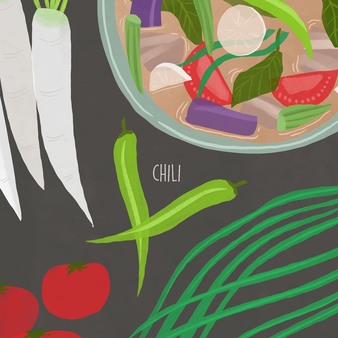 Sinigang Print Filipino Dish Tagalog Food art Digital Etsy