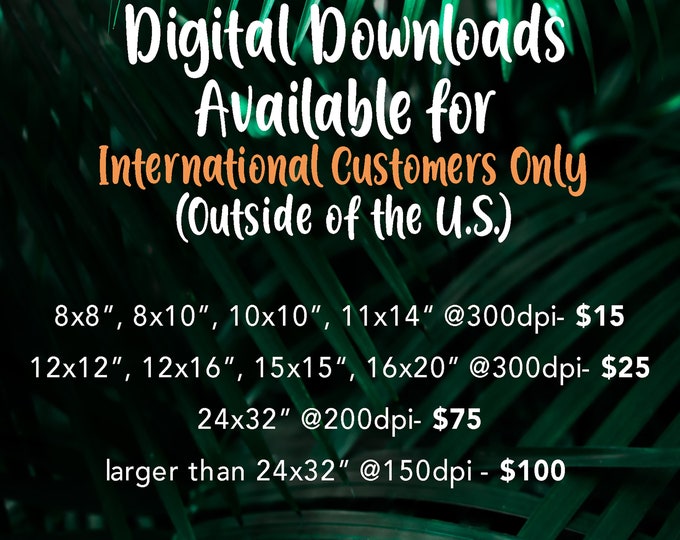 Featured listing image: Digital Downloads available for INTERNATIONAL CUSTOMERS ONLY