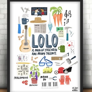 LOLO PRINT | Sztuka filipińska | Tagalog | Ilustracja | Filipiński dziadek