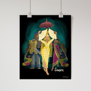 Singkil Print (2021): Filipino Folk Dance Illustration