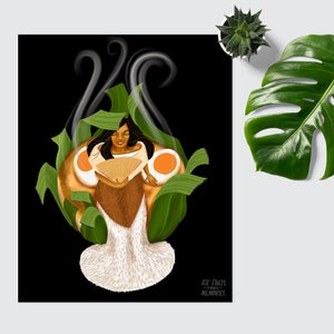 Bibingka Schönheit | Philippinisch | Philippinische Kunst | Illustration | Philippinen | Food Art | Philippinisch | Reiskuchen
