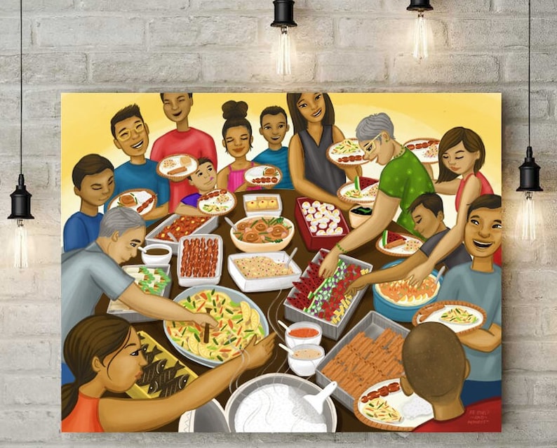 PILIPINO POTLUCK Filipino Art Tagalog Illustration Etsy