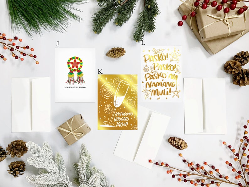 Choose 10 Holiday Greeting Cards Tagalog Pasko Christmas Etsy